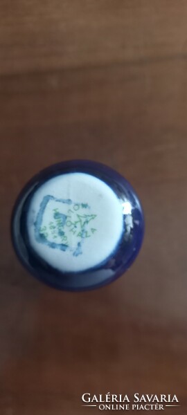 Hollóházi blue vase 8 cm high