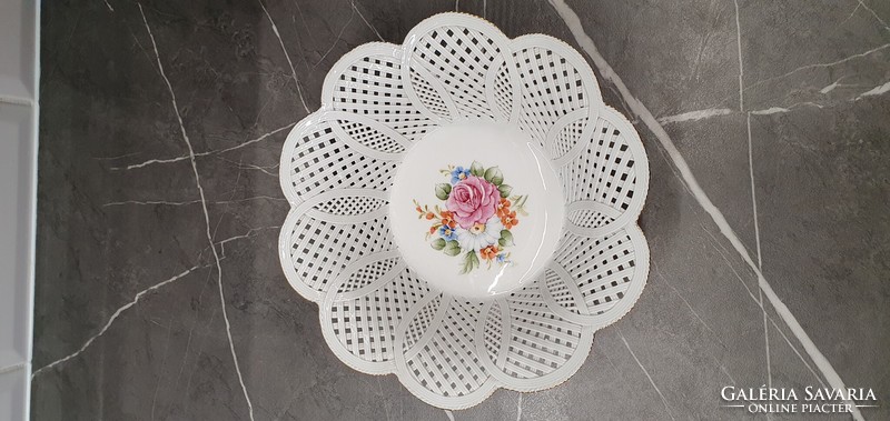 Beautiful porcelain tray with an openwork pattern