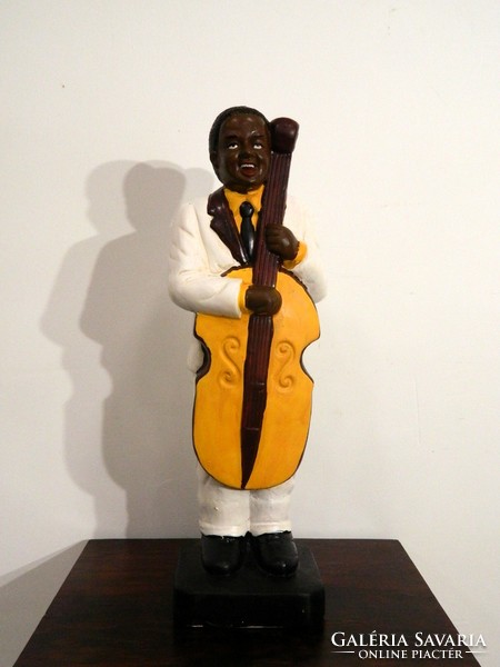 Large antique / art deco musician ceramic statue