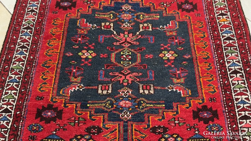 3607 Iráni Hamadan kézi gyapjú perzsa szőnyeg 110X195CM INGYEN FUTÁR