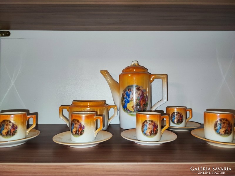 Zsolnay coffee set with luster glaze