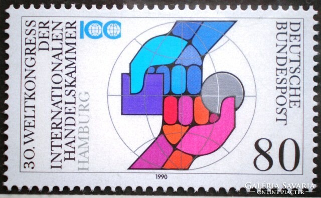 N1471 / Németország 1990 A Nemzetközi Kereskedelmi Kamara 30. világkongresszusa bélyeg postatiszta