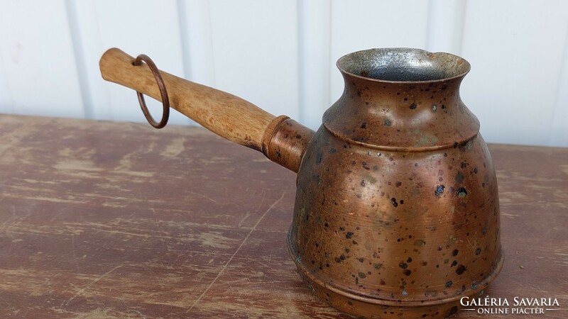 Antique red copper coffee maker