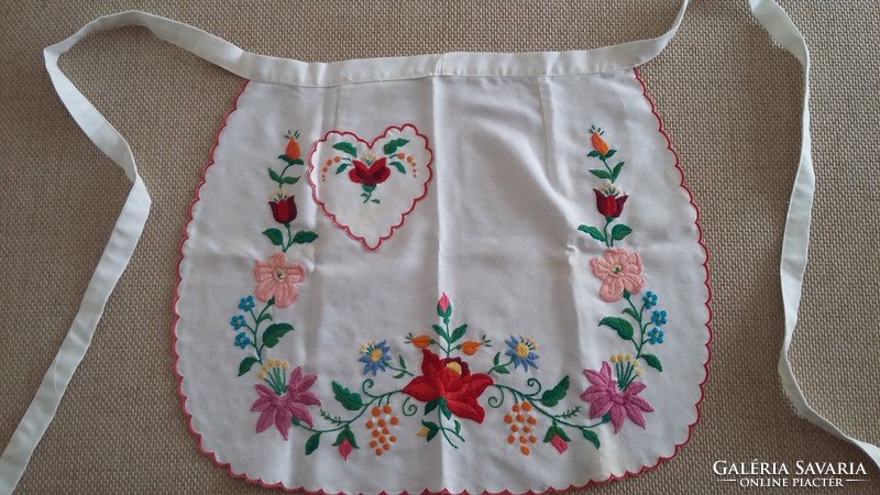 Old embroidered apron, 2 pieces together