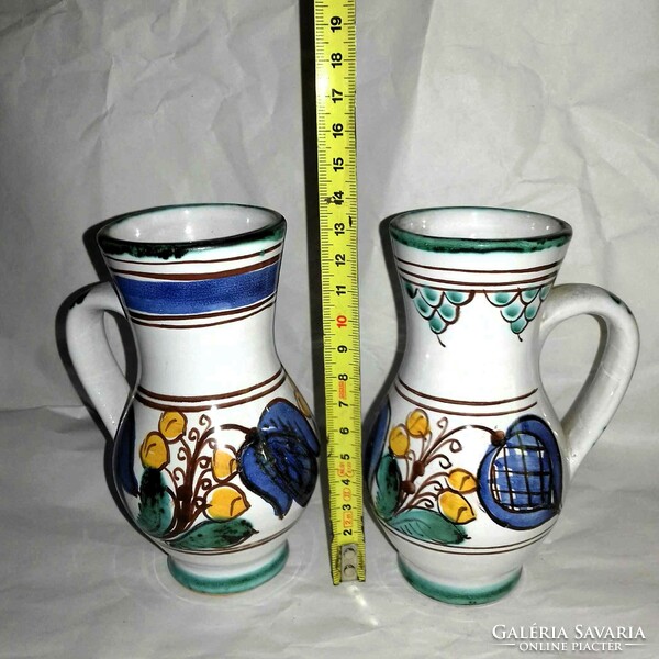 Habán bokály folk-style ceramic spout/vase - even in pairs