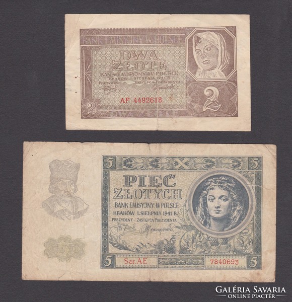 Kisebb Zloty gyűjtemény (1936-1941) (6db)