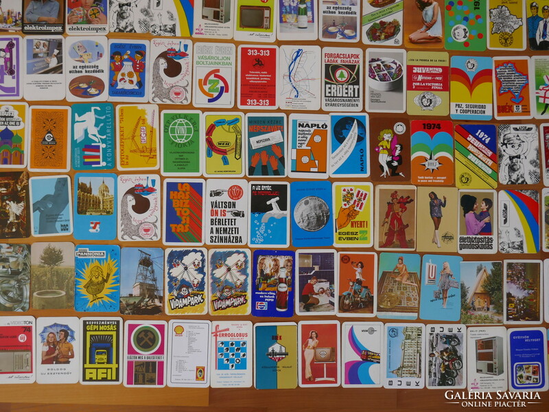 Kártyanaptár gyűjtemény 160 darab 1974-ből 50éves
