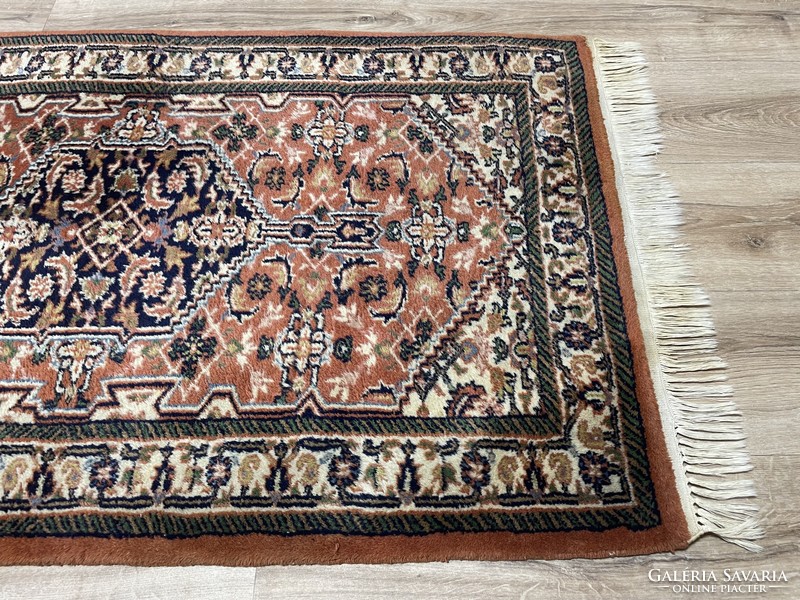 Herati - Indian hand-knotted wool Persian rug, 78 x 150 cm