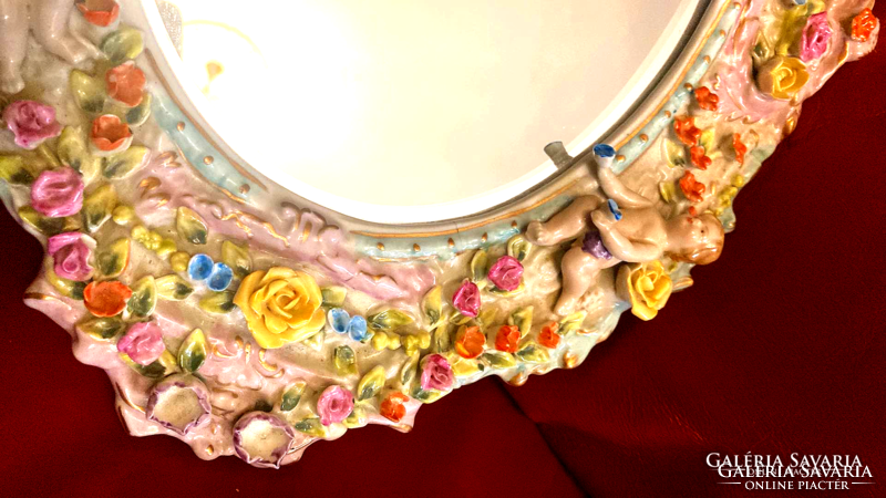 Barokk porcelán tükör