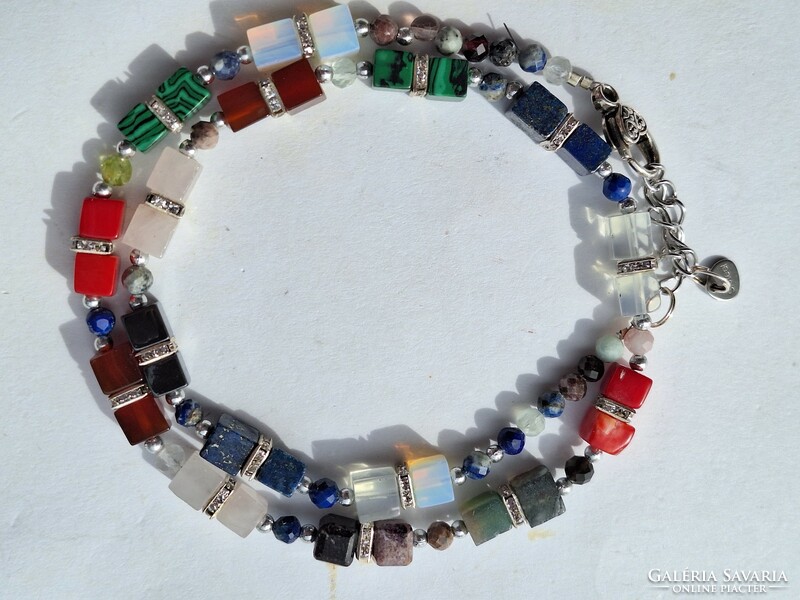 Colorful mineral necklace