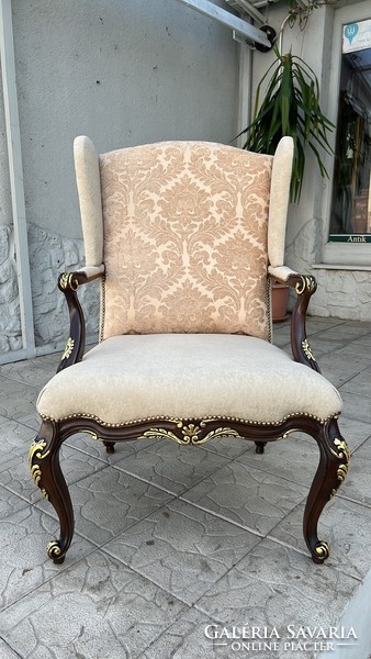 Unique classic style reading armchair - winged armchair