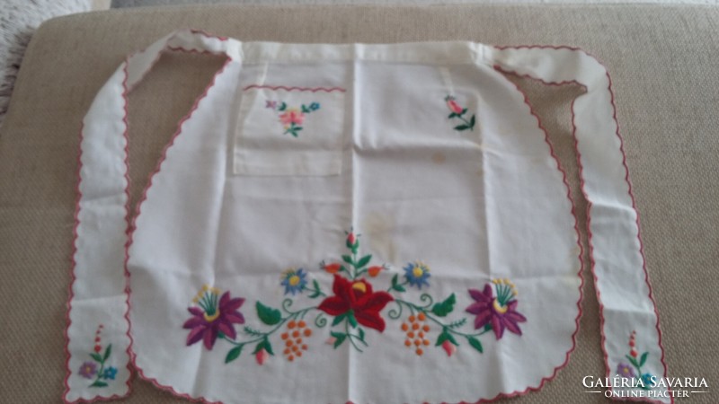 Old embroidered apron, 2 pieces together