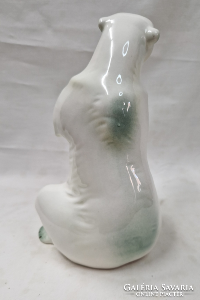 Nagyméretű szép festésű porcelán jegesmedve figura hibátlan állapotban 23 cm