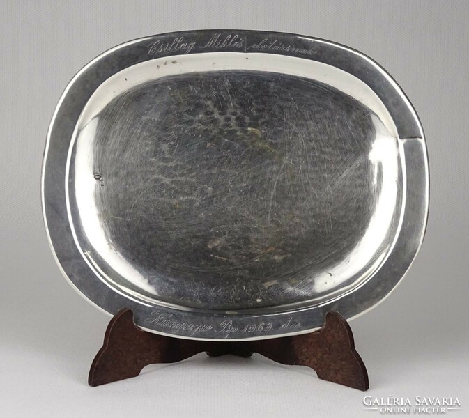 1Q945 1969 hammered silver tray 100g