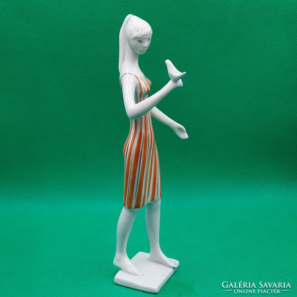 Quarries (drasche) by Éva Szonntagh figurine of a girl with a bird