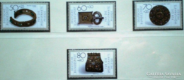 N1333-6 / Germany 1987 People's Welfare: gold and silver forging stamp series postal clear