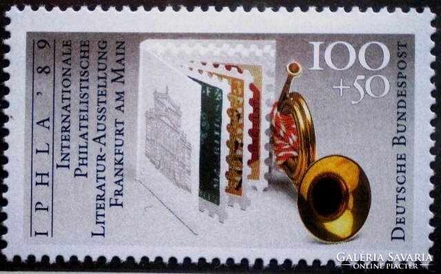 N1415 / Németország 1989 Nemzetközi Filatelisztikai irod. Kiállítás "IPHLA '89" bélyeg postatiszta