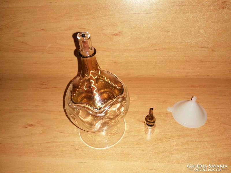 Glass with oil lamp funnel - 19.5 cm high (z)
