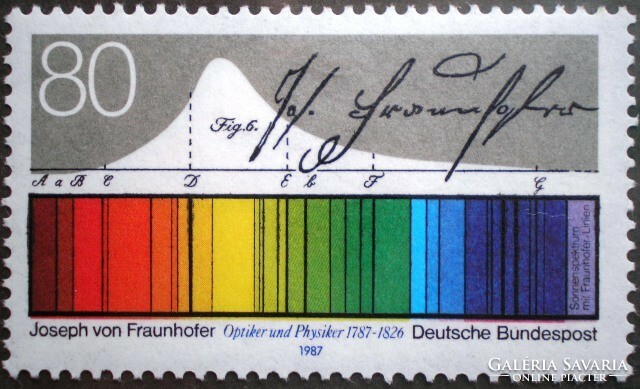 N1313 / Németország 1987 Joseph von Fraunhofer optikus bélyeg postatiszta