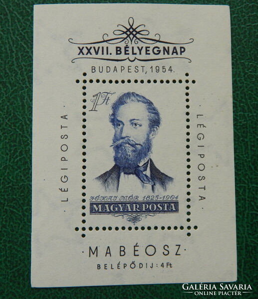 1954. Stamp Day (27.) - Jókai Mór block ** (7000,-)