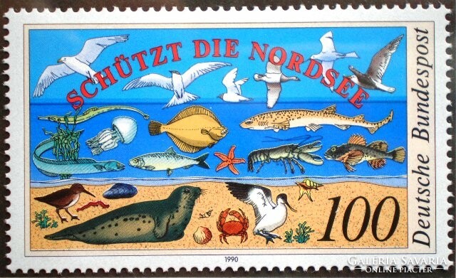 N1454 / Németország 1990 Konferencia az északi-tenger védelméért bélyeg postatiszta