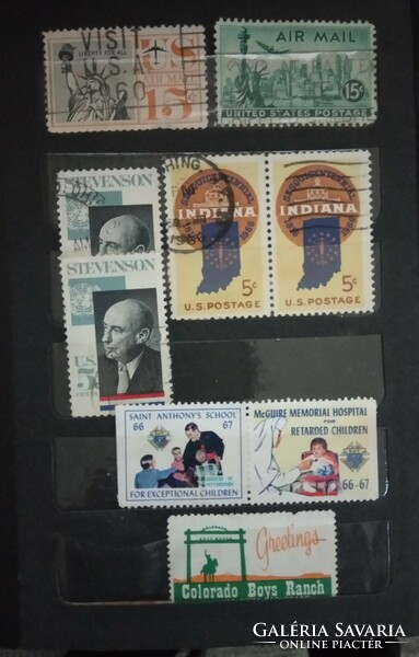 Old stamp stamps of America USA 13 pcs together