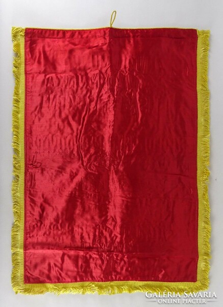 1Q023 Szegedi Kendefonógyár szocialista selyem zászló 1972 68 x 50 cm