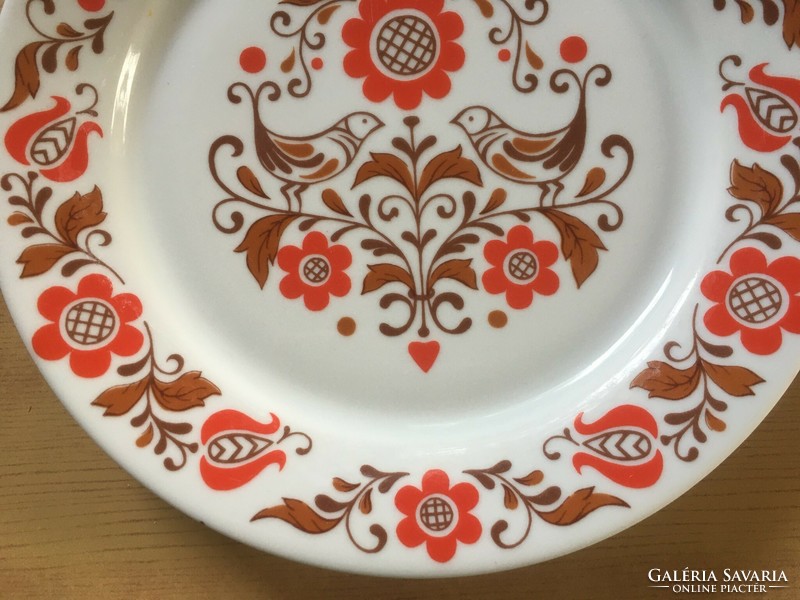 Alföldi virágos - madaras falra akasztható 19,2 cm-es porcelán tányér