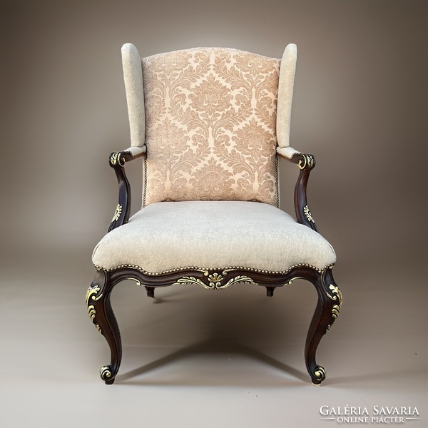 Unique classic style reading armchair - winged armchair