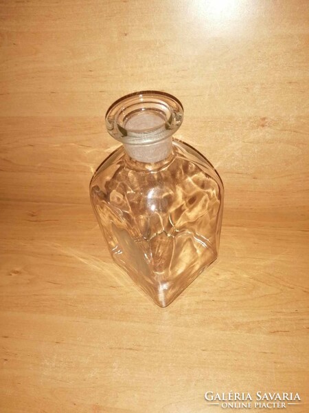 Négyzet alapú üveg palack - 21 cm (4p)