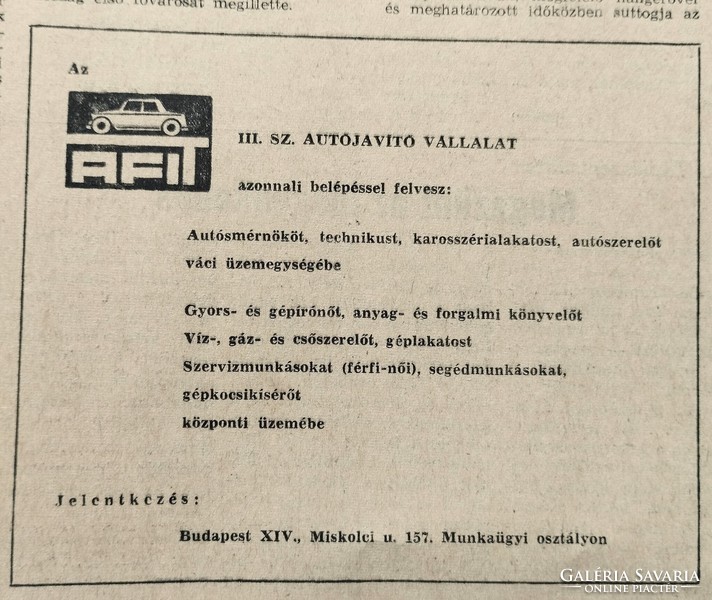 1977 June 9 / Hungarian newspaper / no.: 22168