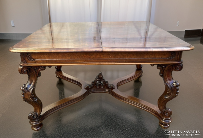 Antique Viennese baroque style dining room / meeting table