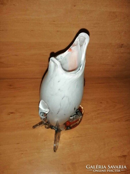 Fish-shaped glass vase - 26 cm high (2p)
