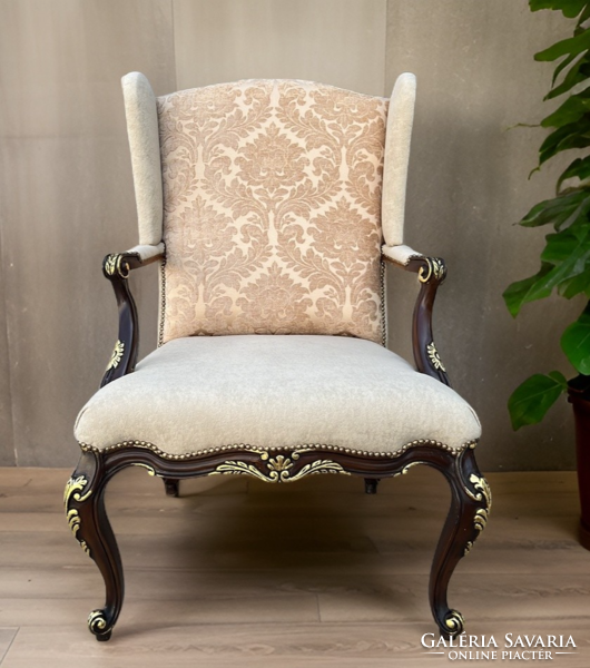 Unique classic style reading armchair - winged armchair