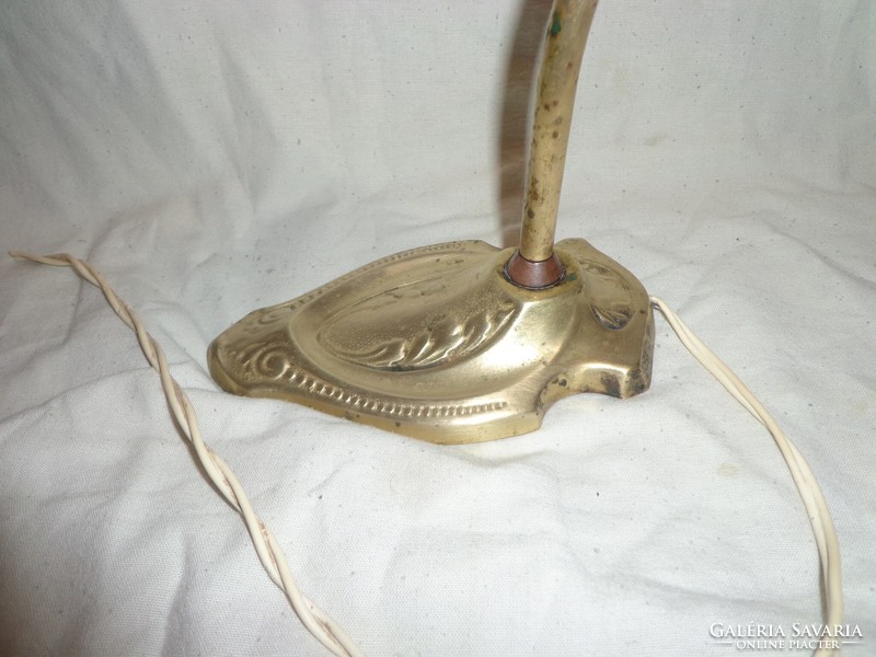 Antik réz asztali elektromos lámpa