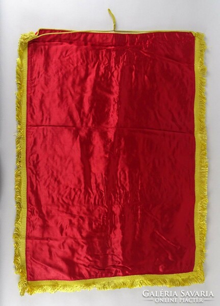 1Q024 Szegedi Kendefonógyár szocialista selyem zászló 1970 71 x 52 cm