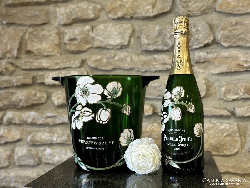 Perrier-jouët champagne hand-painted champagne cooler from the belle epoque series designed by emile gallé