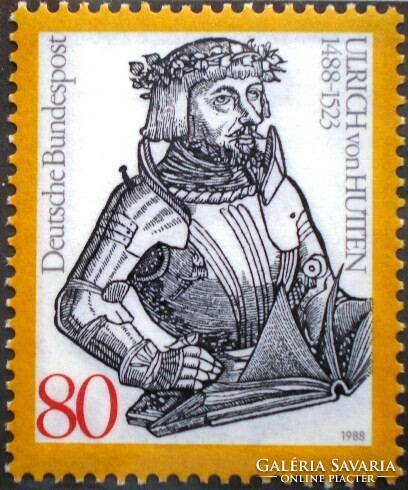 N1364 / Németország 1988 Ulrich von Hutten, humanista bélyeg postatiszta