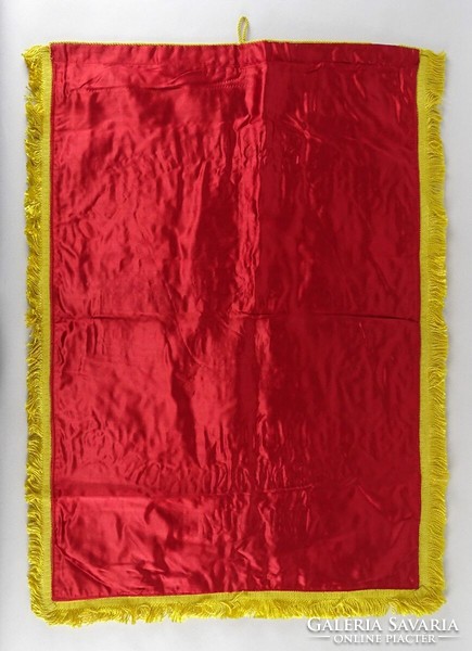 1Q022 Szeged cloth spinning factory socialist silk flag 1971 70 x 50 cm