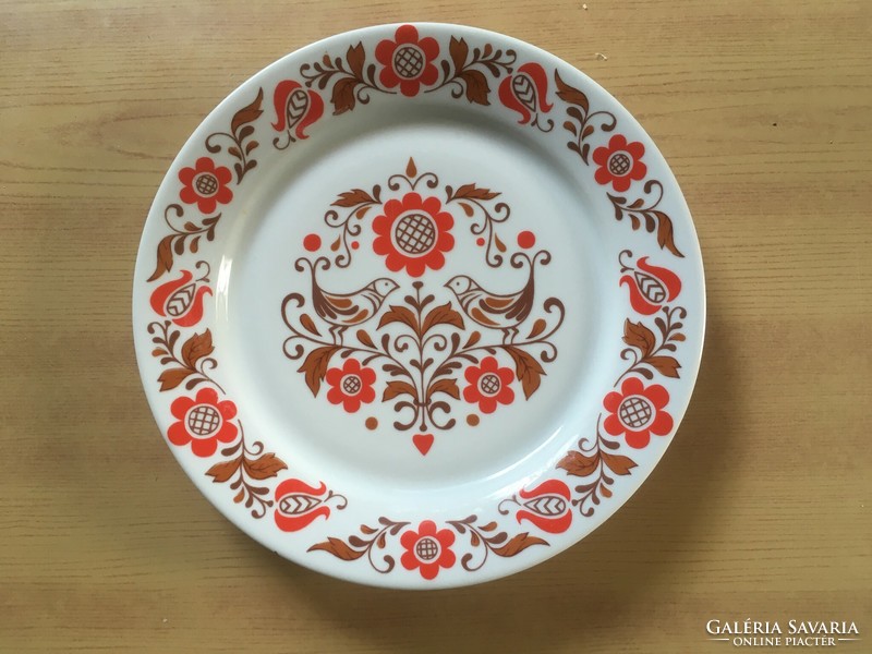 Alföldi virágos - madaras falra akasztható 19,2 cm-es porcelán tányér