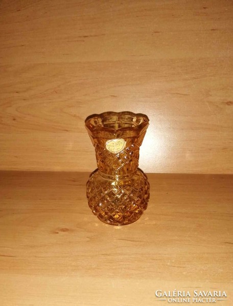 Bohemian glass small vase - 8.5 cm high (29/d)