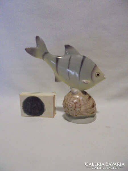 Old drasche quarries porcelain snail fish figurine, nipp