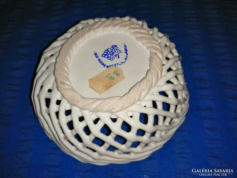 Bodrogkeresztúr ceramic openwork bowl (a12)
