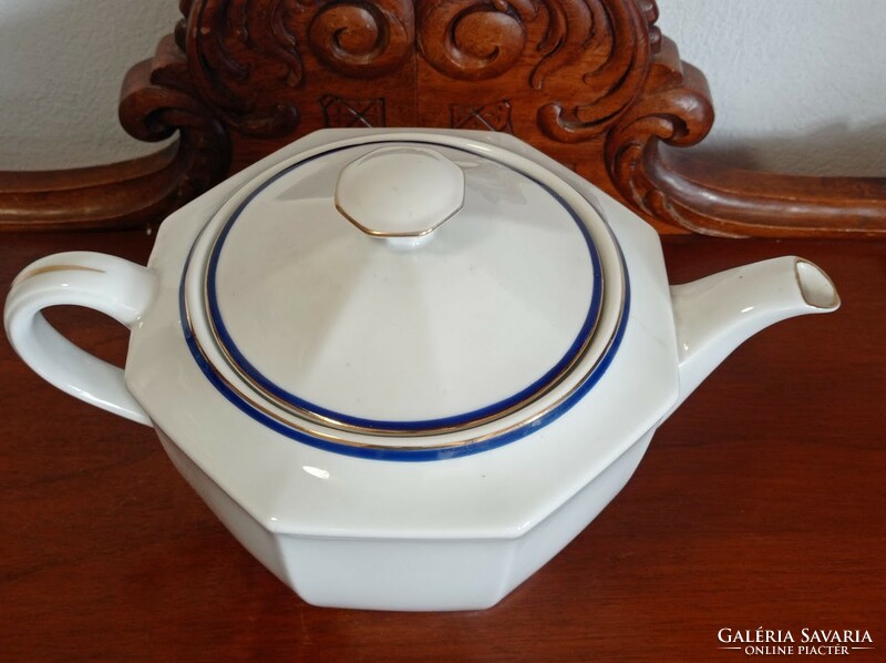 Art deco drasche/Kőbanyai gilded porcelain teapot, spout