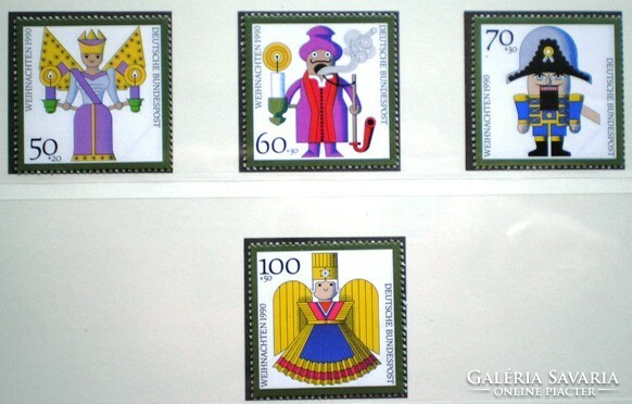 N1484-7 / Germany 1990 Christmas stamp series postal clear