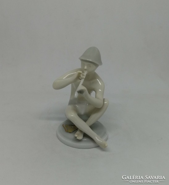 Royal dux porcelain flute boy 