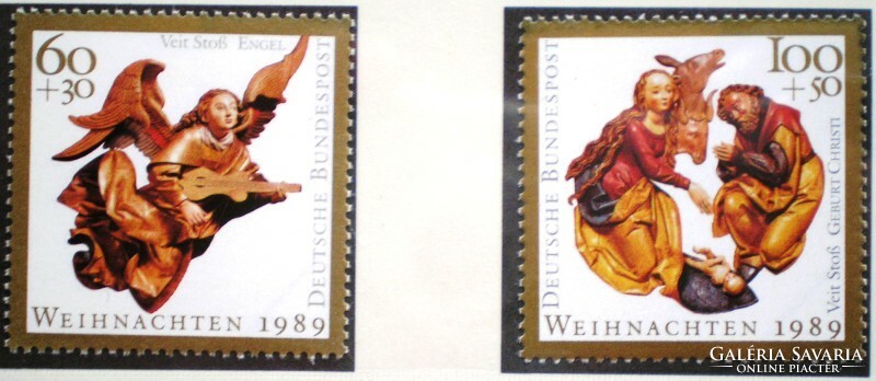 N1442-3 / Germany 1989 Christmas stamp series postal clearance