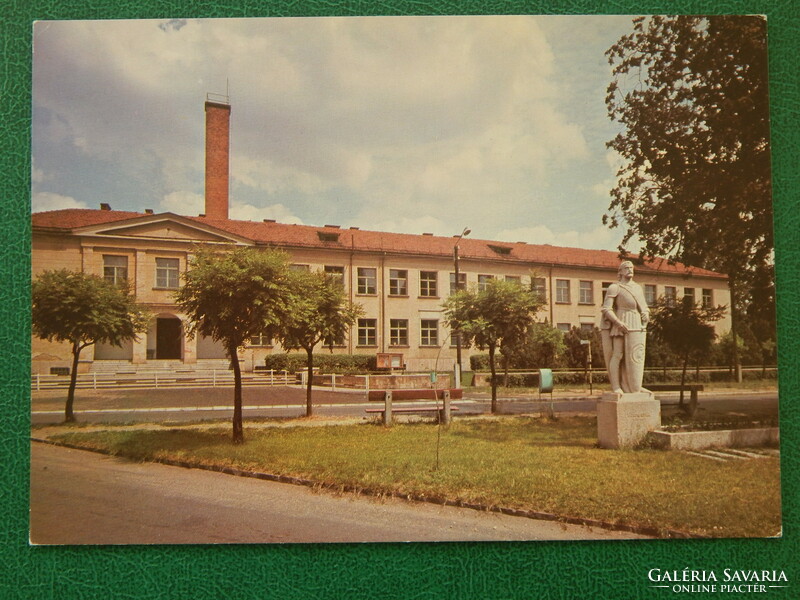 Postcard - brave birch, primary school, with occasional stamps, King Matthias stamp