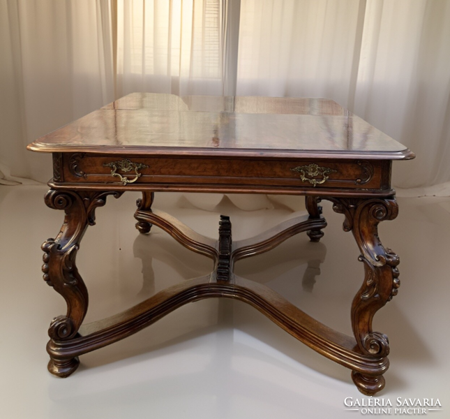 Antique Viennese baroque style dining room / meeting table