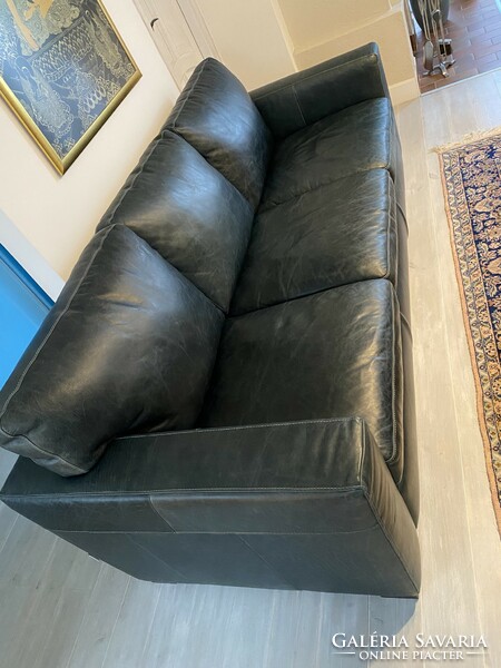 Italian buffalo leather sofa for sale